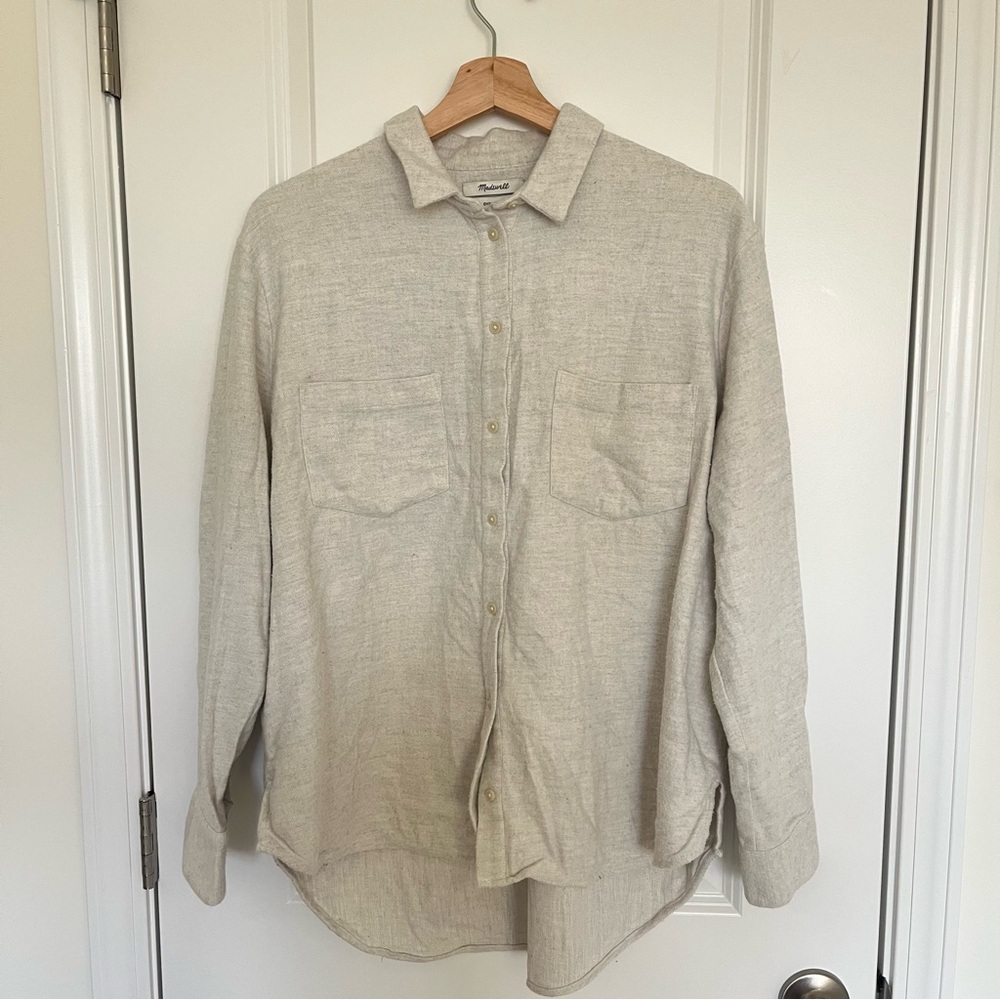 Madewell Gray Oversized Shirt